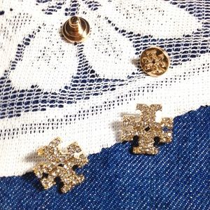 3 items free shipping Tory Burch crystal earrings